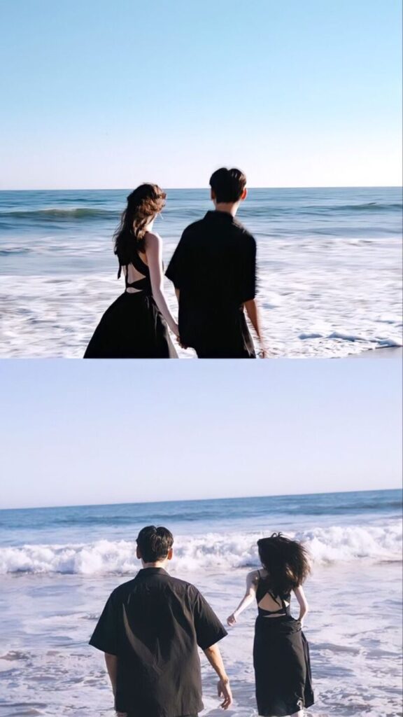 Tạo dáng nắm tay anh đi khắp thế gian