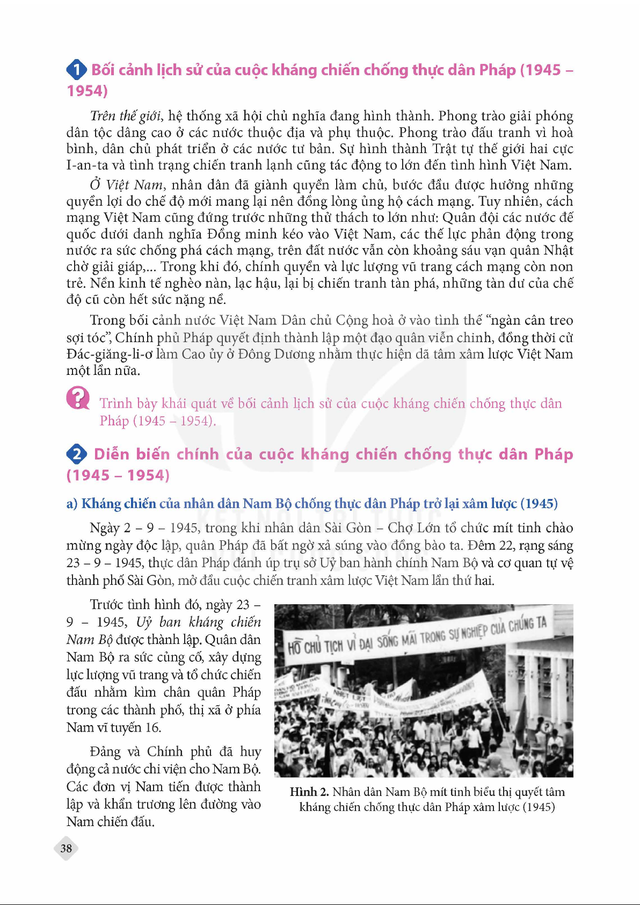 Hình ảnh cách mạng tháng 8 năm 1945 trong sách giáo khoa lịch sử
