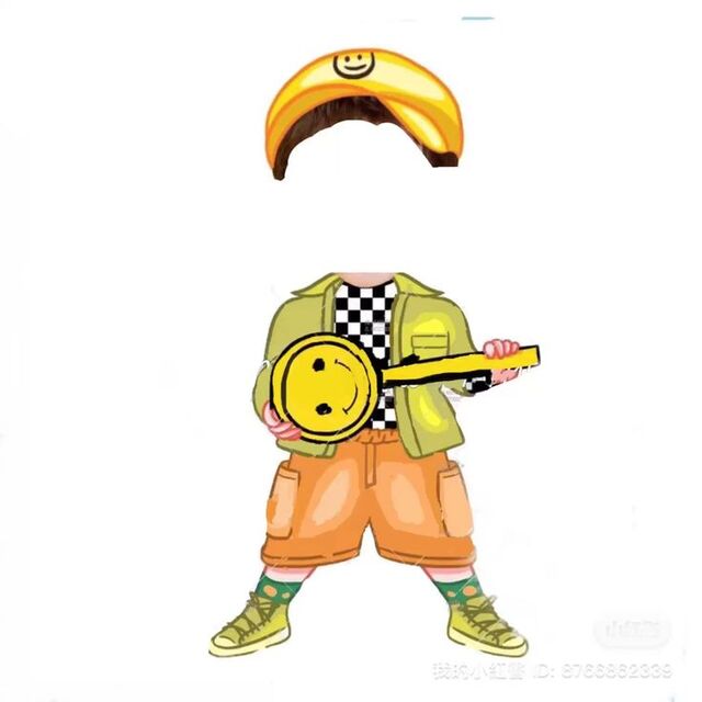 Hình chibi bé trai ghép mặt phong cách anime