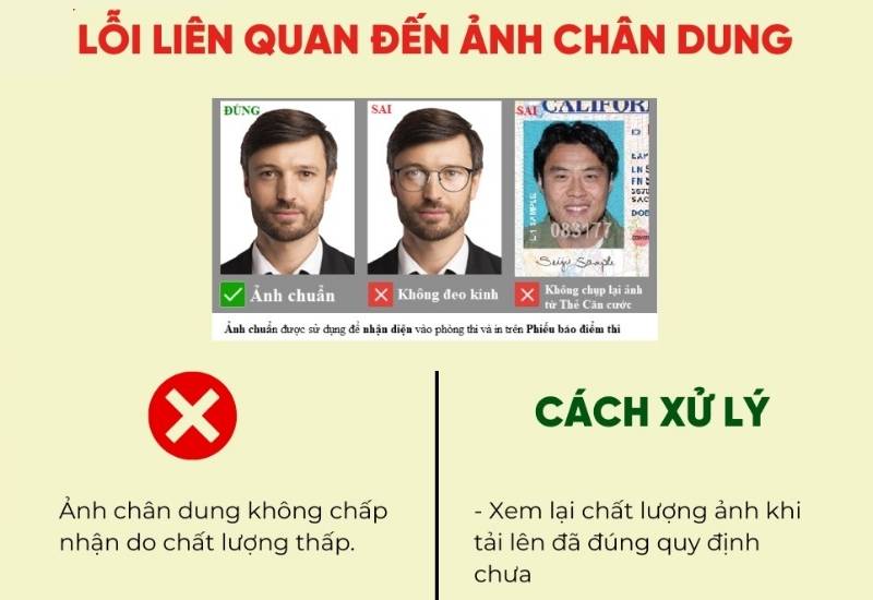 Lỗi hệ thống khi kiểm tra chất lượng ảnh chân dung