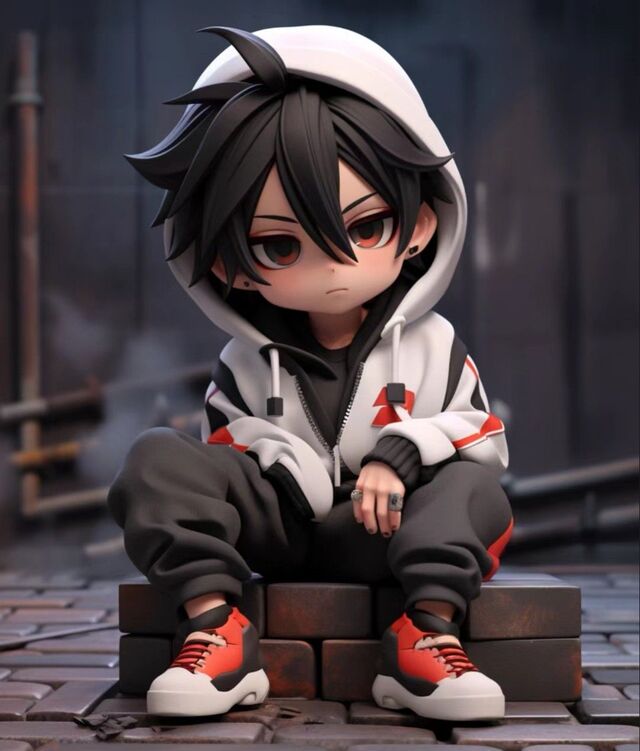 Hình chibi bé trai 3D