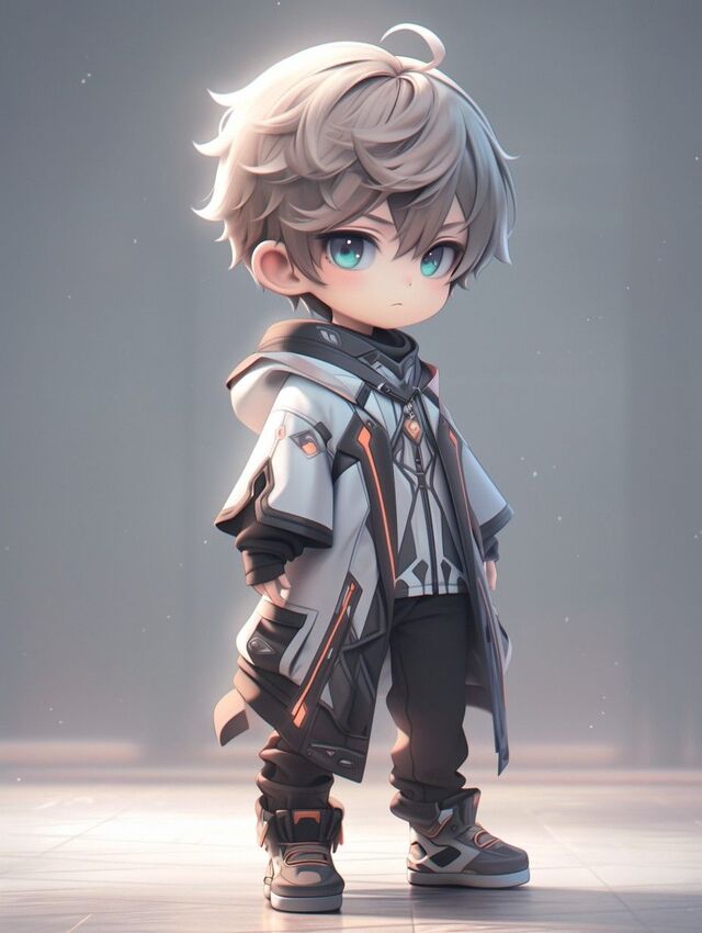 Bộ sưu tập hình chibi bé trai 3D cực chất