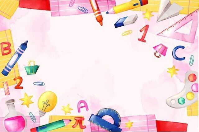 Background mầm non học chữ số và hình khối vui nhộn cho bé