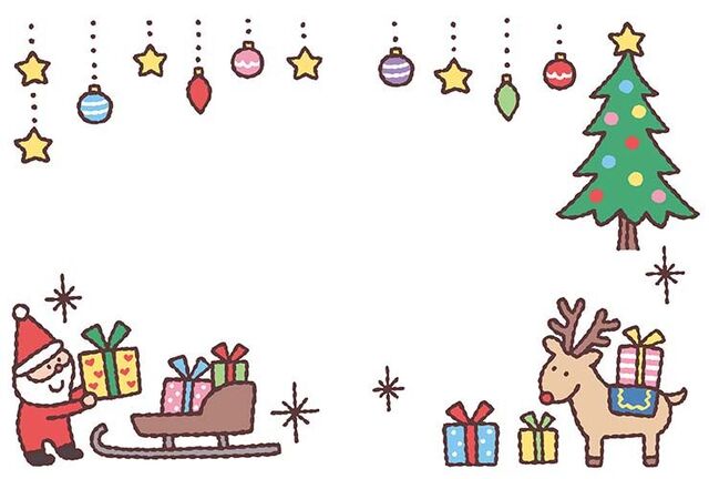 Hình nền background mầm non Giáng Sinh với cây thông, ông già Noel