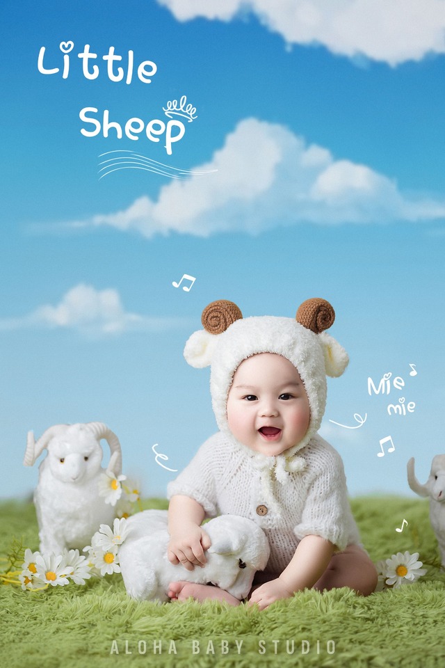 Hình ảnh em bé sơ sinh làm banner, poster cho dịch vụ mẹ và bé
