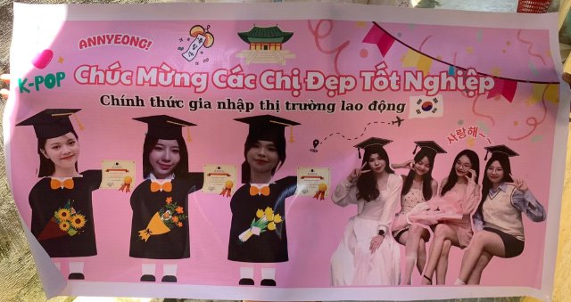 Kích Thước Banner Tốt Nghiệp Phổ Biến ( Nguồn ảnh: Sưu tầm )