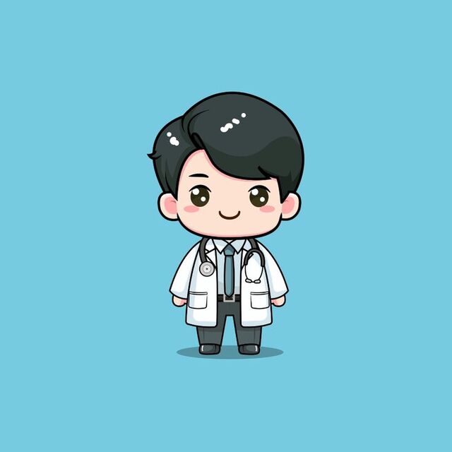 Chibi bé trai mặc đồng phục nghề nghiệp