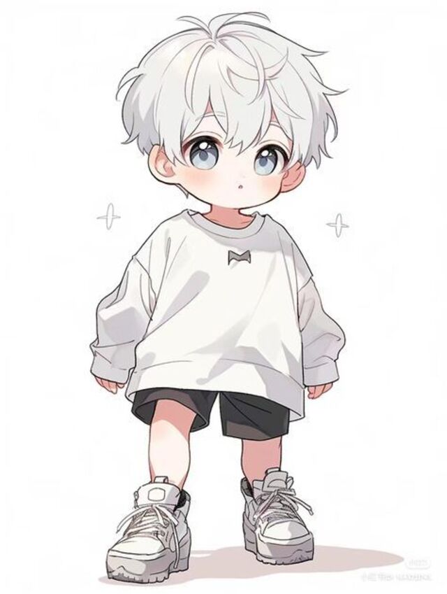 Hình chibi bé trai phong cách thể thao hiện đại