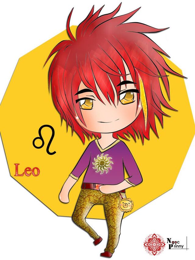 Hình chibi bé trai cung Sư Tử