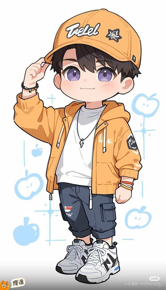 Mẫu chibi cho bé trai phong cách hiện đại