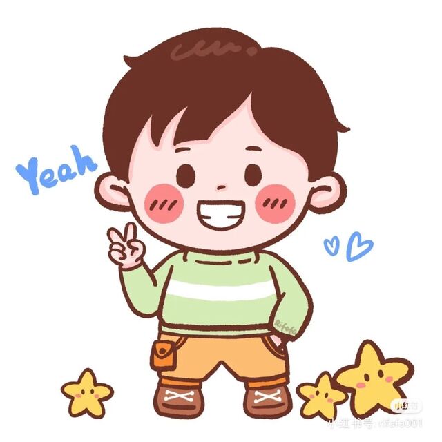 Hình chibi bé trai biểu cảm đa dạng cho thiết kế