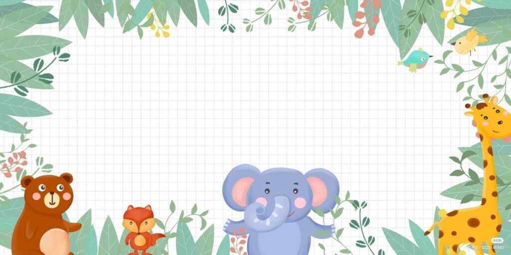 Tổng hợp hình nền mầm non ngộ nghĩnh về rừng cây, hoa lá