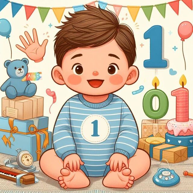 Hình chibi bé trai thôi nôi dùng làm backdrop