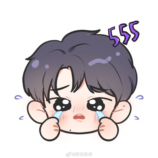 Hình chibi bé trai với biểu cảm vui nhộn
