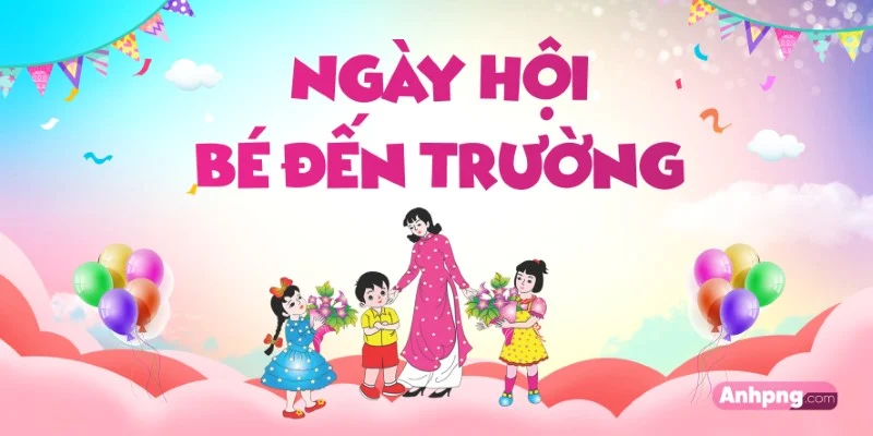 Hình nền mầm non PowerPoint lễ khai giảng năm học mới