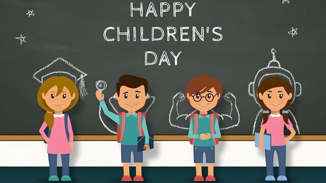 Phông nền mầm non chủ đề ngày quốc tế thiếu nhi