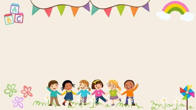 Phông nền mầm non sinh nhật bé ngọt ngào, vui nhộn