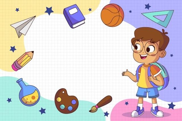 Hình nền mầm non hoạt hình nhiều màu sắc cho bé yêu thích