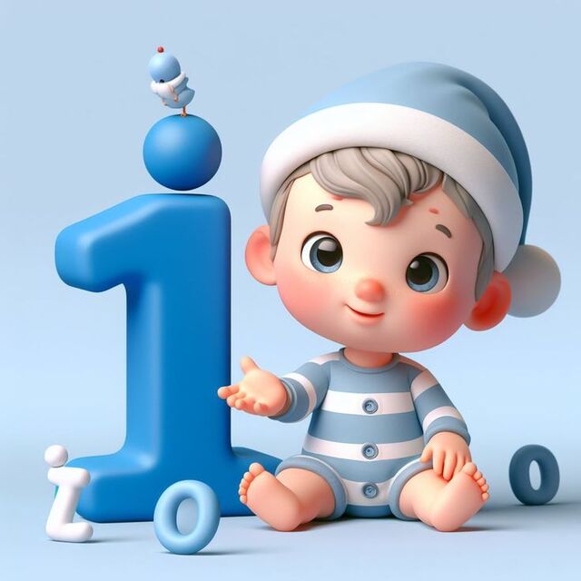 Hình chibi bé trai thôi nôi dễ thương làm banner