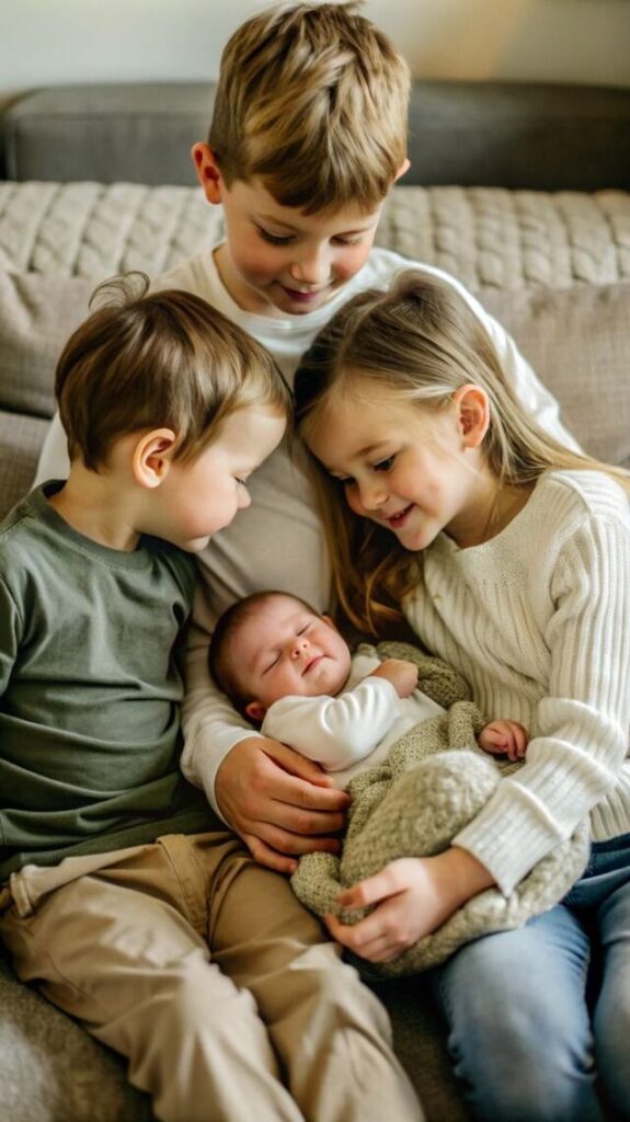 Bộ ảnh gia đình và bé sơ sinh lưu giữ những phút giây ấm áp