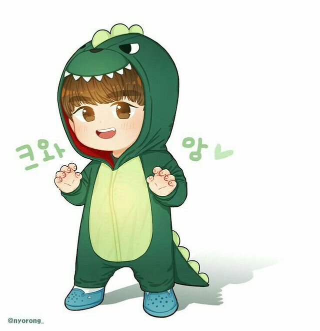 Hình chibi bé trai trong trang phục hoạt hình