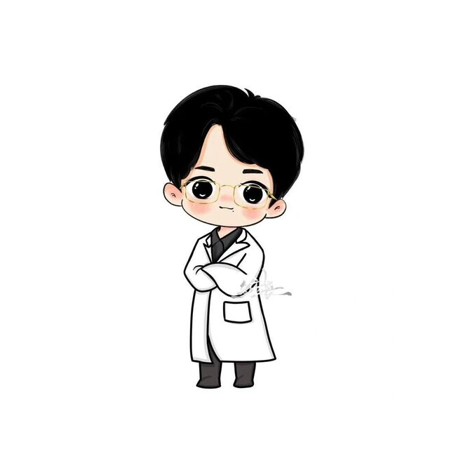 Hình chibi bé trai hóa thân thành bác sĩ nhí