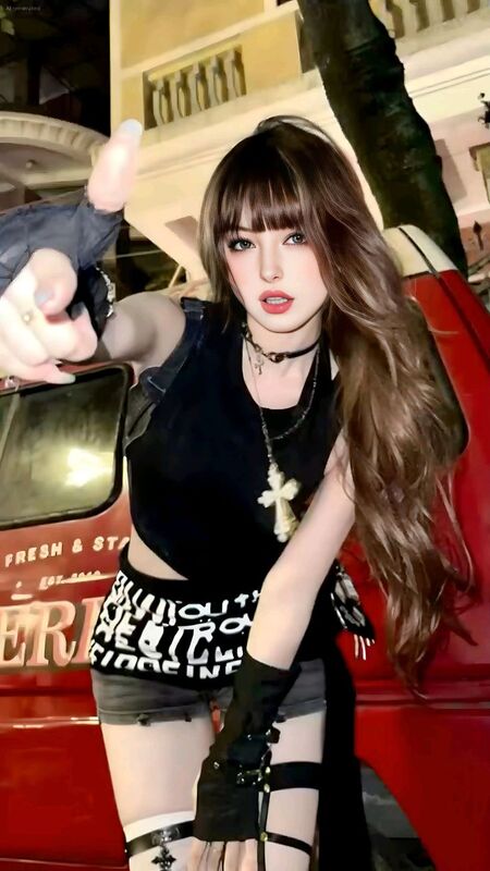 Hình idol TikTok nữ cá tính với style độc đáo