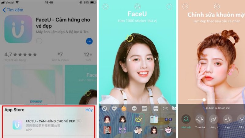 Phần mềm chụp ảnh đẹp FaceU ( Nguồn ảnh: Sưu tầm )