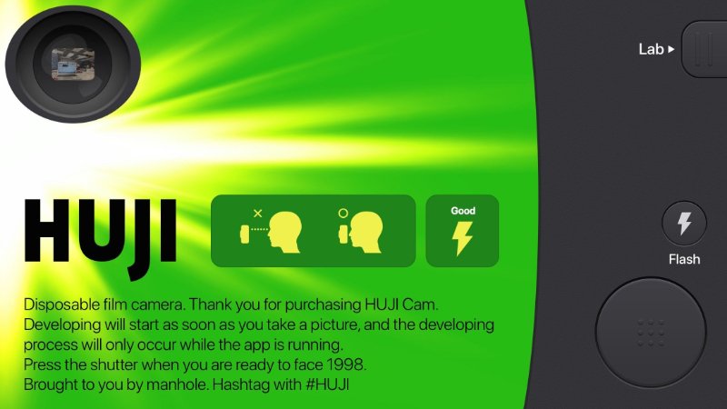 App chụp ảnh HUJI CAM ( Nguồn ảnh: Sưu tầm )