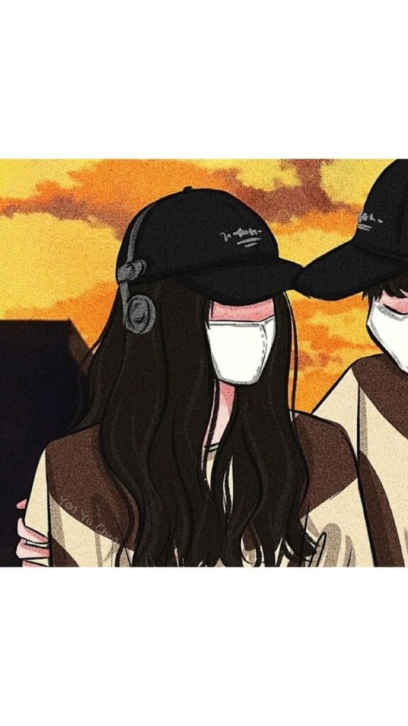 Ảnh avatar đôi che mặt đẹp nhất cho điện thoại 2025 ( nguồn ảnh: sưu tầm )