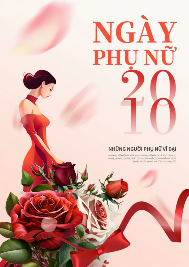 Mẫu thiệp 20/10 tặng đồng nghiệp nữ ( nguồn ảnh: sưu tầm )