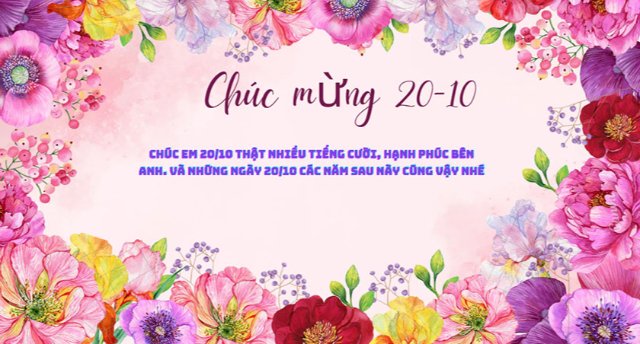 Ảnh 20/10 kèm lời chúc hay nhất