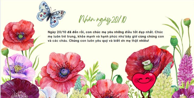 Ảnh 20 10 kèm lời chúc hay