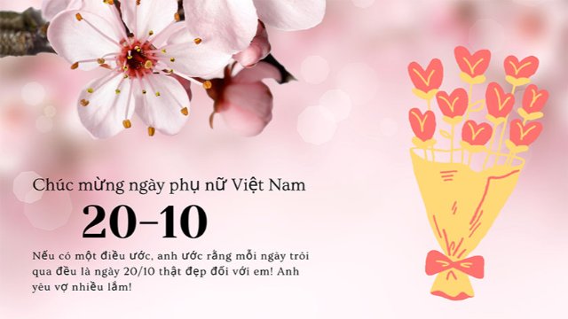 Ảnh 20/10 kèm lời chúc ý nghĩa nhất