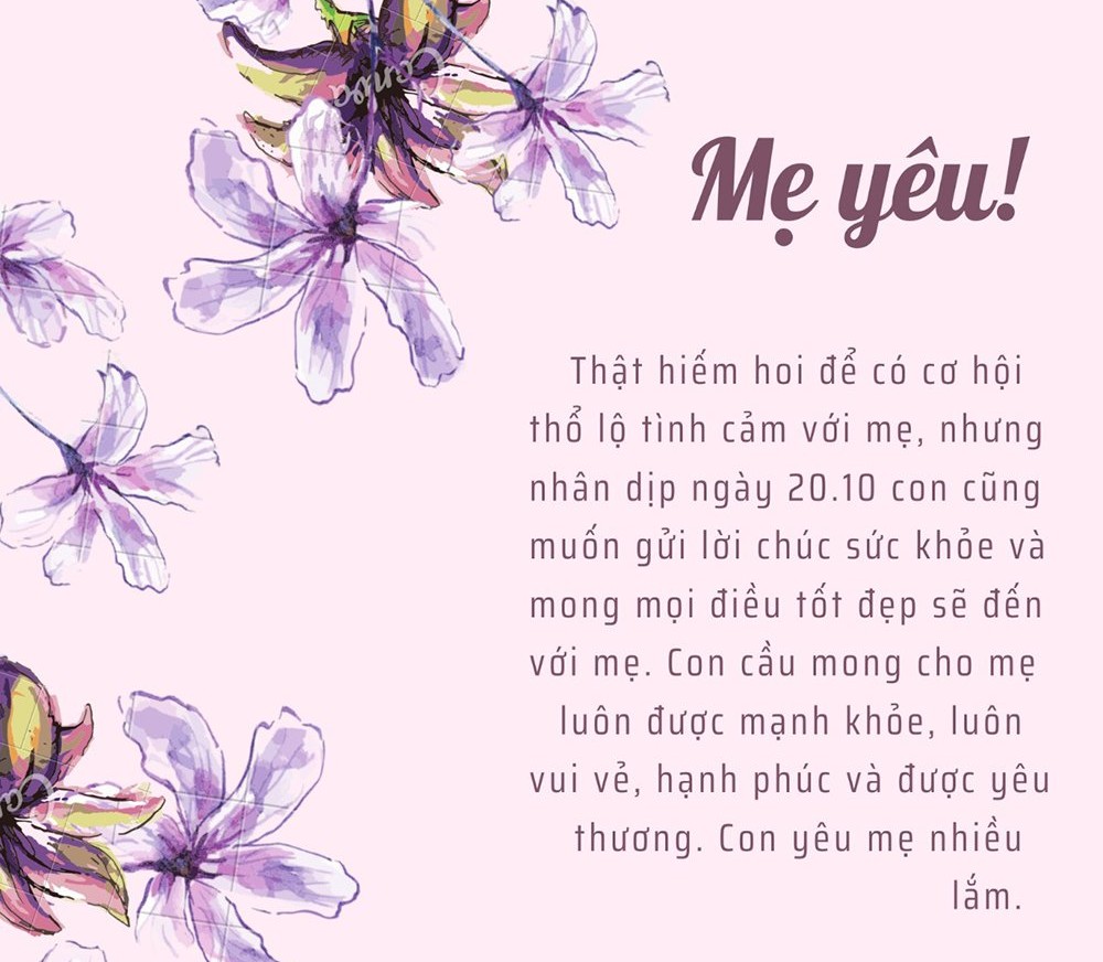 Ảnh 20/10 tặng Mẹ yêu ý nghĩa