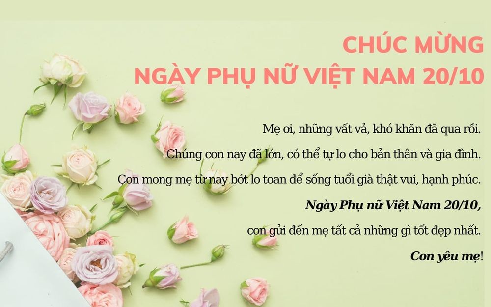 Ảnh 20/10 tặng Mẹ yêu
