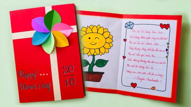 Ảnh thiệp 20 10 ngộ nghĩnh do bé làm độc đáo