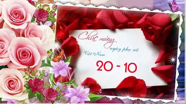 Ảnh thiệp chúc mừng 20 10 sáng tạo