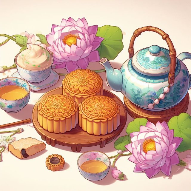 Bộ hình ảnh Trung Thu chủ đề bánh kẹo hấp dẫn