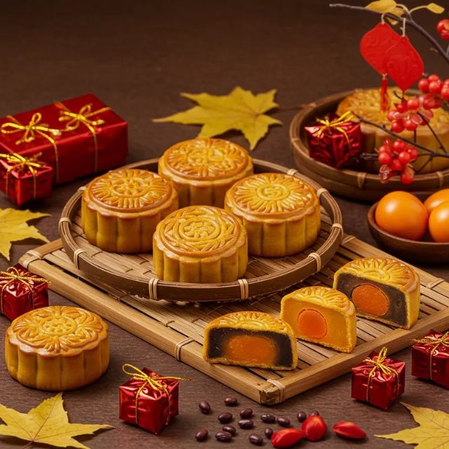 Bộ hình ảnh Trung Thu chủ đề bánh kẹo sang trọng