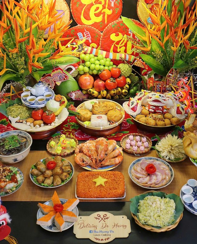 Bộ hình ảnh Trung Thu chủ đề mâm cỗ sang trọng