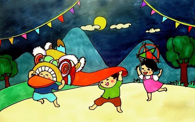 Bộ hình vẽ Tết Trung Thu thiếu nhi