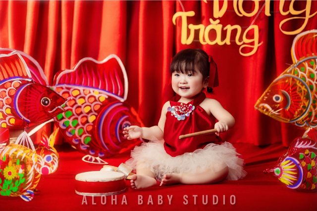 Concept ảnh Trung thu bé gái