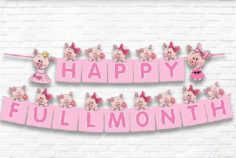 Gợi ý cách trang trí Happy Fullmonth cho bé thật đáng yêu