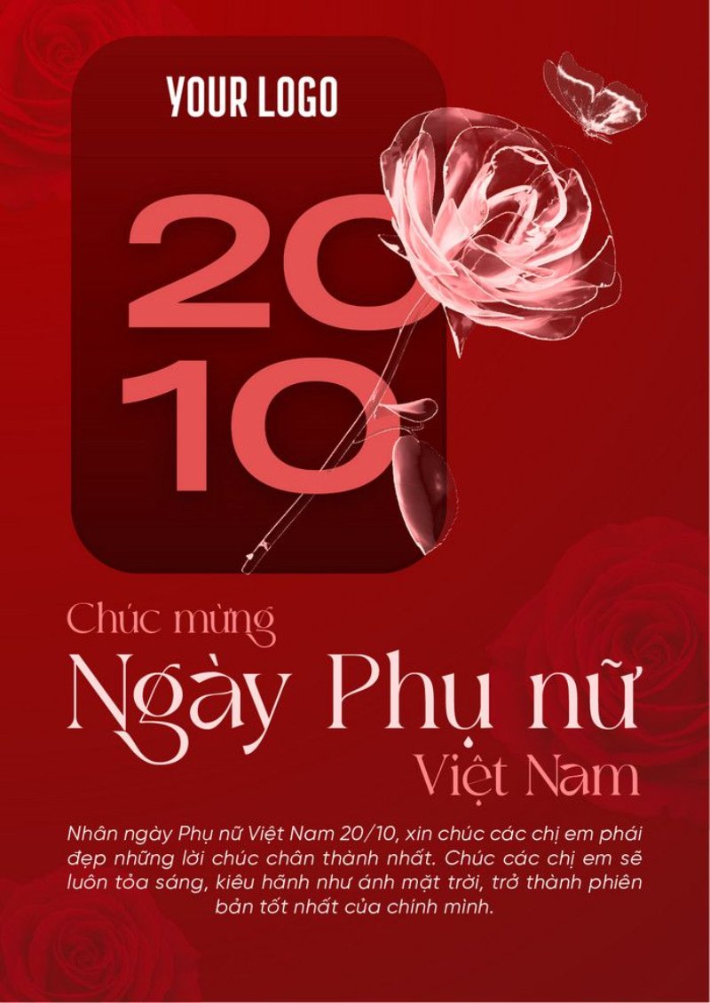 Mẫu thiệp 20/10 tặng người yêu ( nguồn ảnh: sưu tầm )