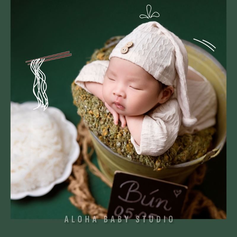 Concept chụp hình sơ sinh theo tên bé