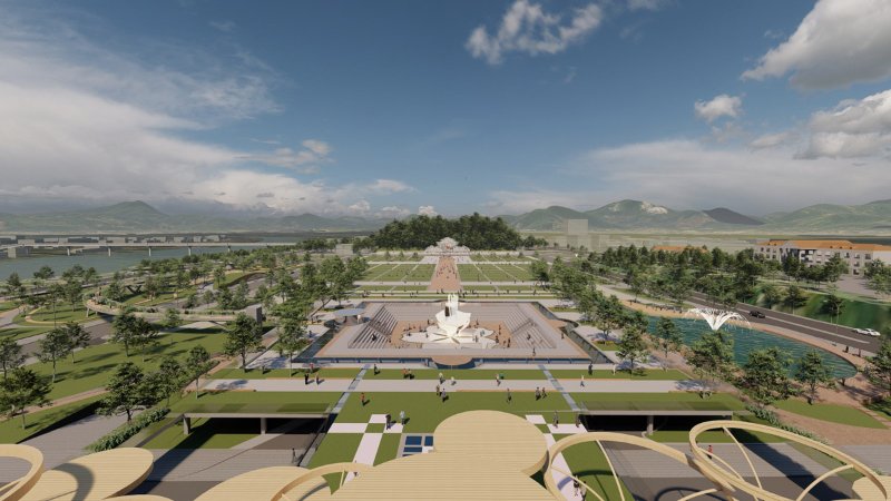 Quảng trường Nguyễn Tất Thành ( Nguồn ảnh: sưu tầm )