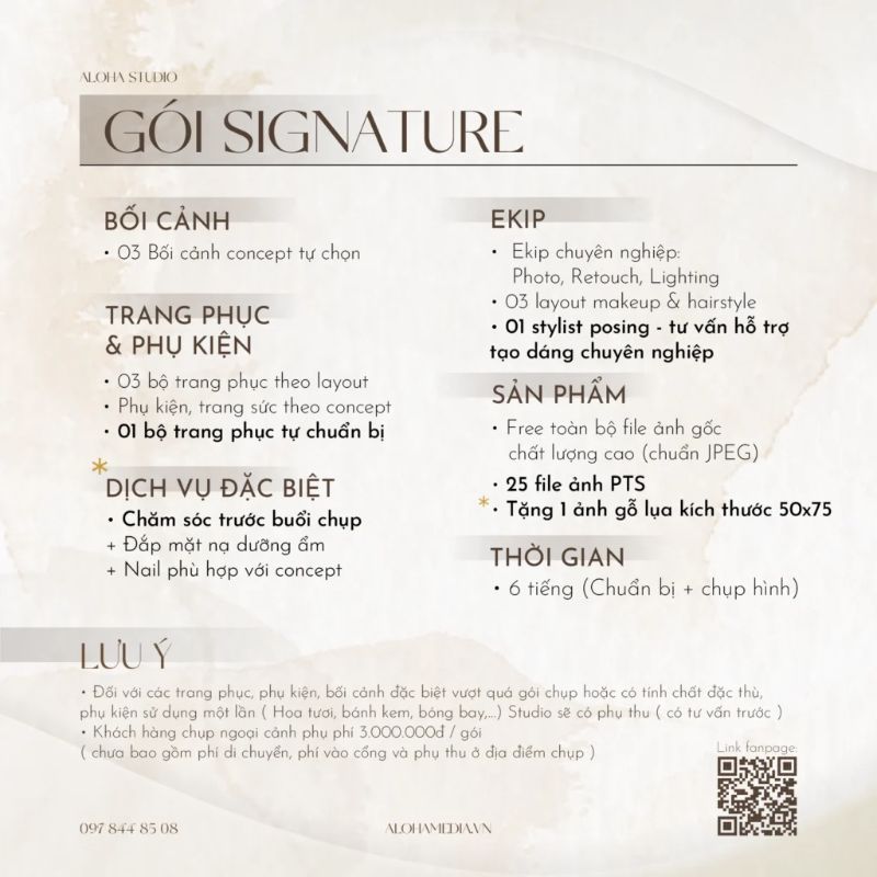 Gói chụp ảnh sinh nhật Signature