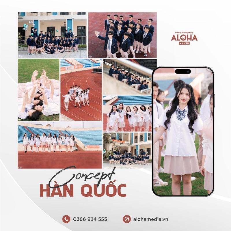 Concept Hàn Quốc chụp kỷ yếu cấp 3 tại Thanh Hóa