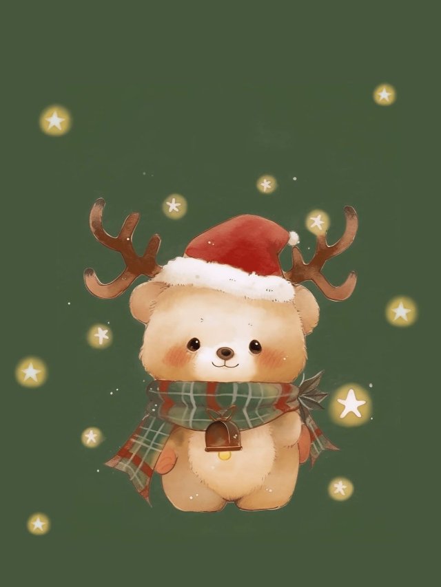 Ảnh Giáng sinh gấu cute nhất 2025